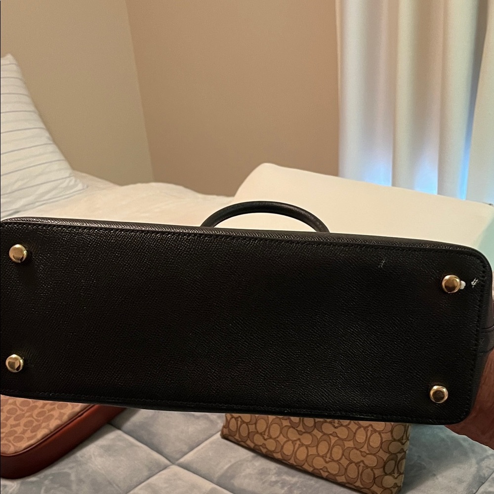 Coach Black Leather Satchel - Picture 3 of 5